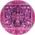 thumbnail image 1 of Ahgly Company Indoor Round Animal Pink Traditional Area Rugs, 8' Round, 1 of 4