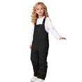 thumbnail image 2 of Girls Insulated Ski Overalls, Kids Adjustable Strap Snow Pants with Multiple Pockets, Waterproof Snowsuit for Snowboarding and Winter Play, Age 4-13 Years Black 120, 2 of 7