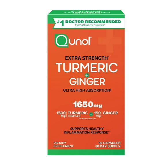 Qunol Turmeric and Ginger Capsules, Capsules | 1650mg, 90 Count