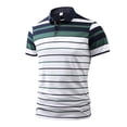 thumbnail image 1 of adviicd Polos pour Hommes Polos à Manches Courtes Légers Mode Décontractée Col Vert,G, 1 of 4