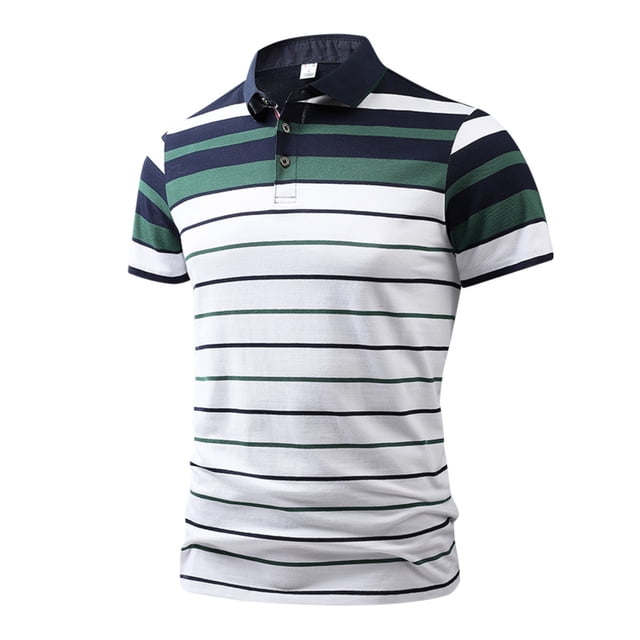adviicd Polos pour Hommes Polos à Manches Courtes Légers Mode Décontractée Col Vert,G