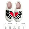 thumbnail image 2 of Halloween Plush Slippers Heart Finger Pattern Slippers, Halloween House Slippers for Women Men, Spooky Halloween Slippers for Indoor Outdoor (White 40-41), 2 of 10