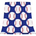 thumbnail image 3 of Baseball Navy Blue Cute Ball Throw Blanket Soft Bed Bedding Warm Cozy Plush Flannel Fleece Blankets Gifts for Kids Boys Teens, Sofa Couch Bedroom Home Decor, 50"x40", 3 of 6