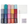 thumbnail image 1 of yuksok 20 Pieces Latch Hook Kits Crocheting Rug Yarn 6cm Colorful Cushion Cover DIY D, 1 of 9