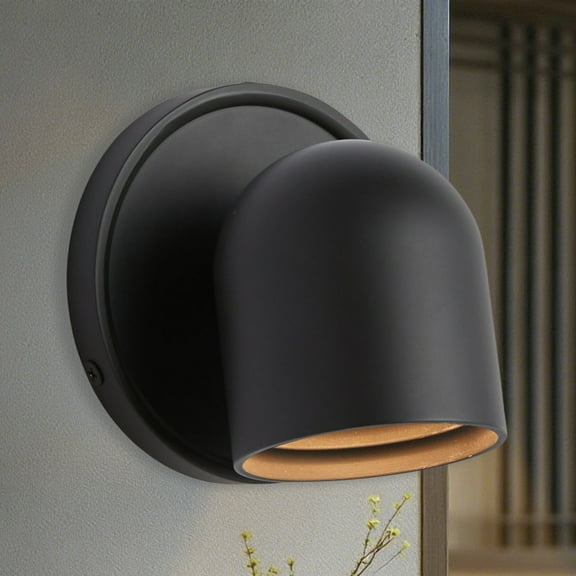 Small Dome Black Metal Sconce, Hand-polished Wall Light, LED Wall Lamp beside Mirror, Wall Mounted Light for Entryway, Bedroom, Living Room