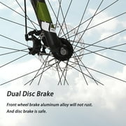 Eurobike 27.5” Full Suspension Folding Mountain Bike Foldable Frame Bicycle Disc Brakes Men or Women Bikes for Afults Green