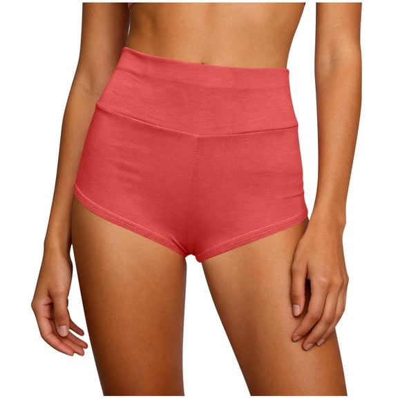SZJXBUY Yoga Shorts Women with Pockets Cut Out Booty Butt Lifting Scrunch Shorts High Waisted Workout Gym Active Pants Red,M