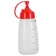 thumbnail image 1 of Botellas exprimibles para salsa con marcas de medición Recipiente con boquilla rociadora y tapa roja para kétchup, condimentos, aceite de oliva y pegamento, 1 of 8