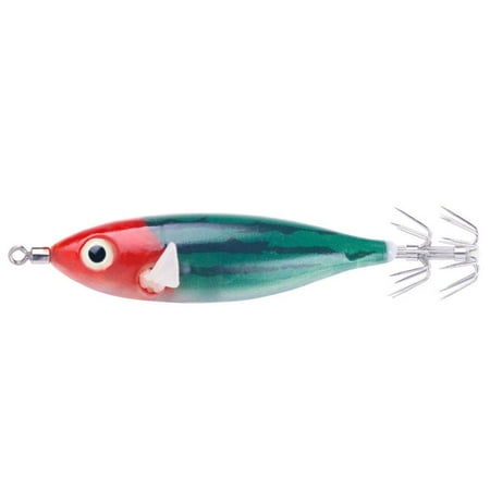 lifelike simulation fishing tackle 8CM-6G jigs hook wood shrimp lures squid hook octopus lure Shrimp bait 3