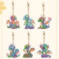 thumbnail image 3 of (LY083) (Diamante Doble Cara 6 Piezas) Llavero Con DIY Dragón Color Arcoíris, 3 of 9