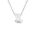 thumbnail image 2 of Delight Jewelry Silvertone Elephant with Crystal Eyes Silvertone Dream Big Pendant Necklace, 25", 2 of 4