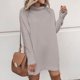 thumbnail image 2 of Moda mujer invierno casual sólido vestido o-cuello manga larga mini vestido Fridja nbo1307, 2 of 9