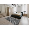 thumbnail image 5 of Ahgly Company Machine Washable Indoor Round Transitional Charcoal Black Area Rugs, 5' Round, 5 of 7