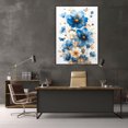 thumbnail image 6 of Mudket Framed,Floral Canvas Wall Art,Ready to Hang,Blue Wild Flowers Autumn Leaves Canvas Print,Farmhouse Botanical Wall Decor,for Bedroom Kitchen Office Decor - 12"L x 8"W, 6 of 10