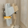 thumbnail image 4 of Suction Cup Slipper Holder | Wall Mounted Bathroom Storage Rack | No Drill Installation for Shower, Toilet & Entryway | Space Saving Organizer (White or Gray), 4 of 6