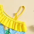 thumbnail image 5 of ZHUASHUM Ruffles Two Piece Swimwear For Girls Summer Toddler Girls Sleeveless Pineapple Printed Swimsuit Bikiniyellow,Size2-3 Years, 5 of 7
