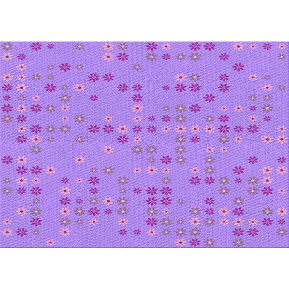 Ahgly Company Machine Washable Indoor Rectangle Transitional Violet Purple Area Rugs, 8' x 12'