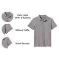 thumbnail image 3 of 10-Pack School Uniform Tagless Polo Tshirt for Little Boys & Big Boys, 3 of 7