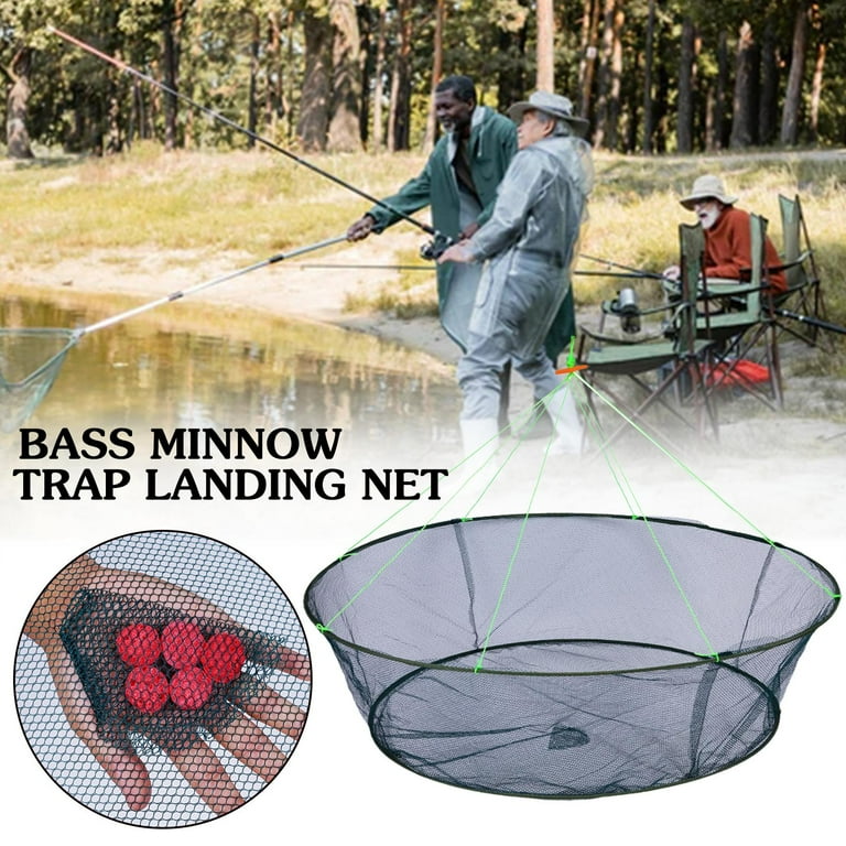 100cm fishing net Foldable Drop  Crayfish, Shrimp & Crab Catcher Landing Ne  Trekker Essentials For beginning fishermen and advanced anglers alike 1 Piece Fishing Net Large