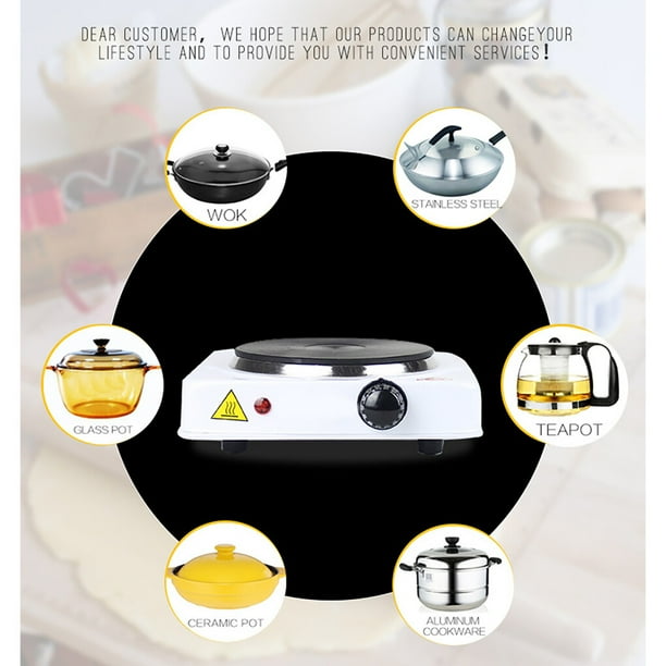 Electric Stove 1000W Countertop Coffee Hot Burner 5 Level Temperature