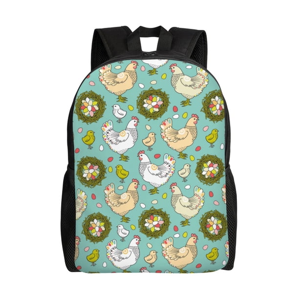 Easygdp Chicken Laying Eggs Mochila Versátil y Elegante: Comodidad, Almacenaje y Durabilidad para la Universidad, Trabajo, Viajes y Uso Diario