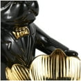 thumbnail image 6 of 6" x 8" Black Ceramic Bulldog Sculpture with Gold Accents, by DecMode, 6 of 11