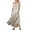 Gray, variant on Women's Slim Fit V-Neck Patchwork Dress Cap Sleeve Retro Floral Print Pleated Midi Dress with Stretch Fabric for Night Out,Khaki 2XL