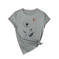 thumbnail image 4 of NAMTYQX Graphic Tees Bedruckt Airoft Stretch Plus Size Crewneck Graphic Short Sleeve Trendy Loose Tops for Women Trendy Gray Size L, 4 of 5