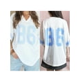 thumbnail image 2 of Rdhnmea Women’s Oversized Jersey Tops Half Sleeve V Neck Loose T-Shirts, 2 of 9