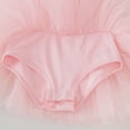 thumbnail image 6 of HAYIMI Child Girls Ballet Dress With Mesh Skirt And Back Rhinestone Detail Short Sleeve Tutu Leotard For Dance Performance And Party Trendy Special Occasion Back To School Swing Flowy Kids Sundress, 6 of 8