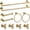 Brushed Gold, variant on Brushed Gold Towel Bar Set 10 Pieces Bathroom Hardware Accessories Set Towel Rack Set for Bathroom SUS304 Stainless Steel Toilet Paper Holder Wall Mounted, 23.6 Inch