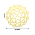 thumbnail image 2 of Balsa Circle 6 Metallic Gold 13 in Disposable Cardboard Placemats Laser Cut Geometric Star Design Party Events, 2 of 8