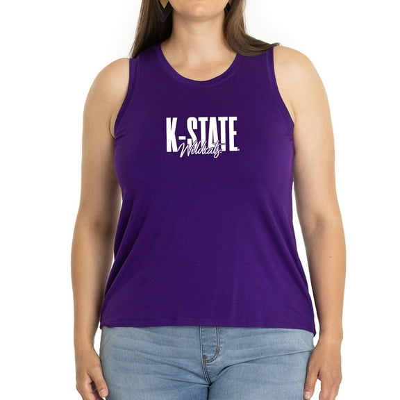 Women's Purple Kansas State Wildcats A-Line Hannah High Neck Tank Top
