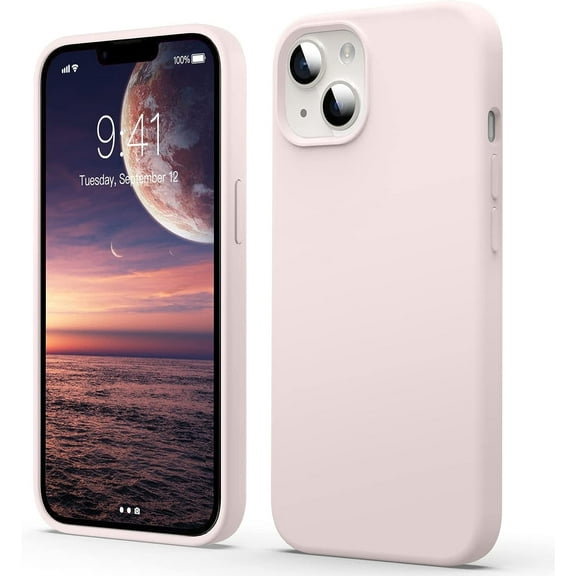 Liquid Silicone Case for iPhone 14 (6.1''), [Scratch-Resistant, Anti-Fingerprint, Shockproof] Protective Slim Fit Phone Case, 4-Layer Cover with Microfiber Lining, Silky-Soft Touch, Pink