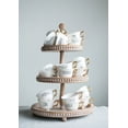 thumbnail image 2 of Woven Paths Round 3-Tier Decorative Wood Tray, 2 of 2