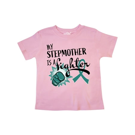 

Inktastic Ovarian Cancer Awareness My Stepmother is a Fighter Gift Toddler Boy or Toddler Girl T-Shirt