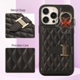 thumbnail image 2 of Dteck Wallet Crossbody for iPhone 12 Pro Max Case with Lanyard Wrist Strap Credit Card Holder, PU Leather Protective Phone Case with Ring Holder,Black, 2 of 8