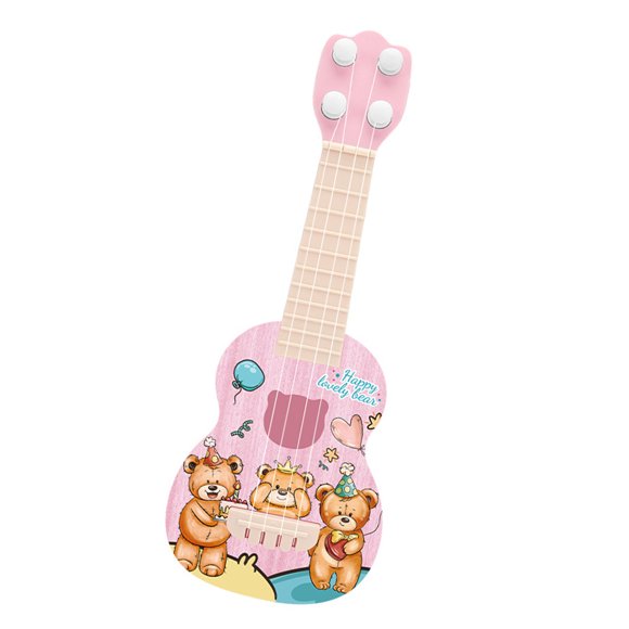 <p>Toddler Ukulele Guitar Toy, Plastics Cute Balanced Tone Easy To Learn Educational 4 Strings Mini Guitar For Outdoor For Children</p>
