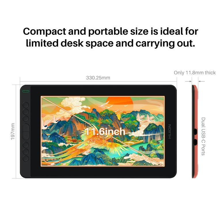 Huion Kamvas 12 Digital Art Drawing Monitor, Full-Lamination