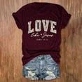 thumbnail image 2 of Daznico T-Shirt à Col Rond à Manches Courtes pour Femmes avec Imprimé Graphique, Doux, Décontracté, Confortable, pour le Quotidien, T-Shirt Basique pour Dames, 2 of 3
