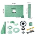 thumbnail image 3 of Jocisland Shower Curb Kit with Complete Shower Kit- Tray, Curb, Membrane, Seals, Corners, Trowel & Level, 38" x 60" Tray, Center Outlet Position, 3 of 9