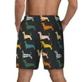 thumbnail image 4 of Goofa Plaid Dachshund Printed Men's Swim Trunks Board Shorts Quick Dry Mens Swimming Trunks with Compression Liner,Breathable Fit Hawaii Beach Shorts-3X-Large, 4 of 9