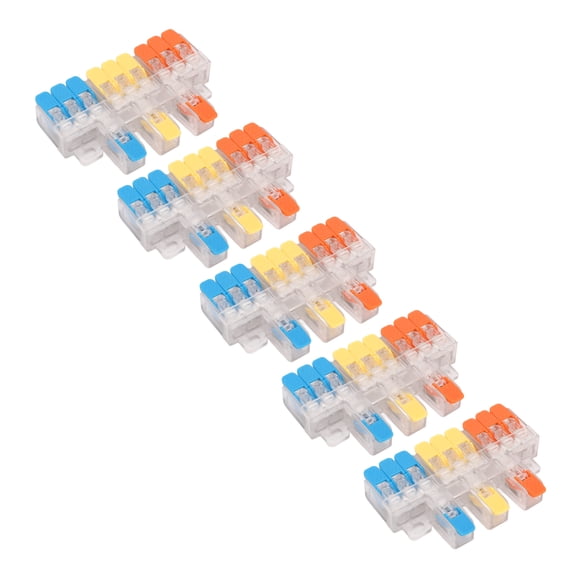 Pushin Conductor Terminal Block,5Pcs Lever Wire Connectors Quick Terminal Block Lever Wire Connectors Stylish and Modern