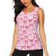 thumbnail image 1 of Fotbe Pink bows Blusas Sin Mangas para Mujer – Estilo Casual, Corte Suelto, Slim-Fit, Cuello Redondo Deportivo, Tops de Verano para Gimnasio y Yoga-XX-Large, 1 of 7