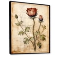 thumbnail image 2 of Designart "Vintage Charm of Thistle Florals I" Floral Framed Wall Art - Traditional Green Thistle Entryway Framed Wall Art, 2 of 6