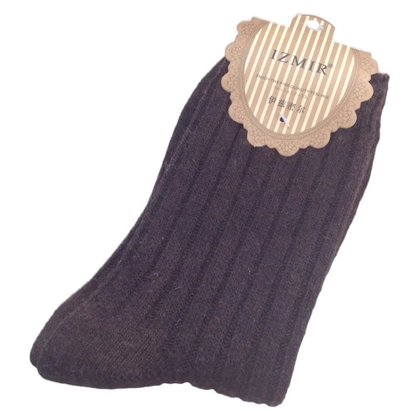 The Most Gorgeous 1 Pair Women's Wool Crew Socks Soft, Stong, Super Comfortable With Uniques Designs Size 6-9 Coffee