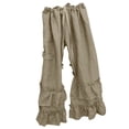 thumbnail image 1 of Yuyuzo Womens Ruffled Loose Pocket Pants Plus Size Pants Wide Leg Solid Color Hem Elastic Waisted Trousers, 1 of 6