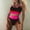 Hot Pink, variant on YEAHITCH Women's Swimsuit,Juniors Swimsuit,Clearance Swimsuit,Two-Piece Sets,High WaistWhite,M (US:6)