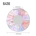 thumbnail image 6 of YFYANG Women's Double Waterproof Shower Cap, Dream Pink Flowers Reusable Hair Cap for All Hair Styles and Head Sizes, 6 of 9