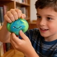 thumbnail image 4 of Dumpling Stress Ball Glossy Transparent Gel Surface Cute Smile Face Blushing Cheeks Design Decompression Doll for Handheld Squeeze Stress Relief, 4 of 6